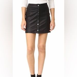 Free Prople faux leather button up skirt